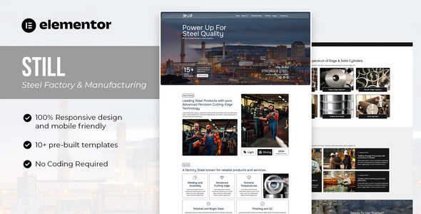Still - Steel Factory & Manufacturing Elementor Template kit